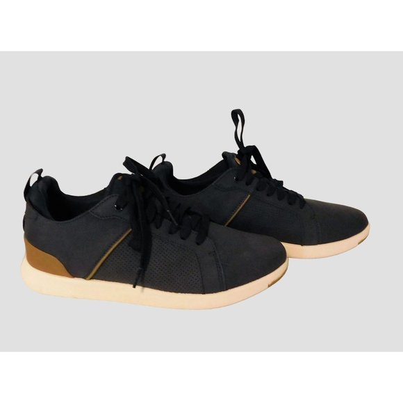 Madden NYC Mens Dress Hybrid Sneaker Shoes 10M Navy Blue Brown Trim Ties - Picture 11 of 11